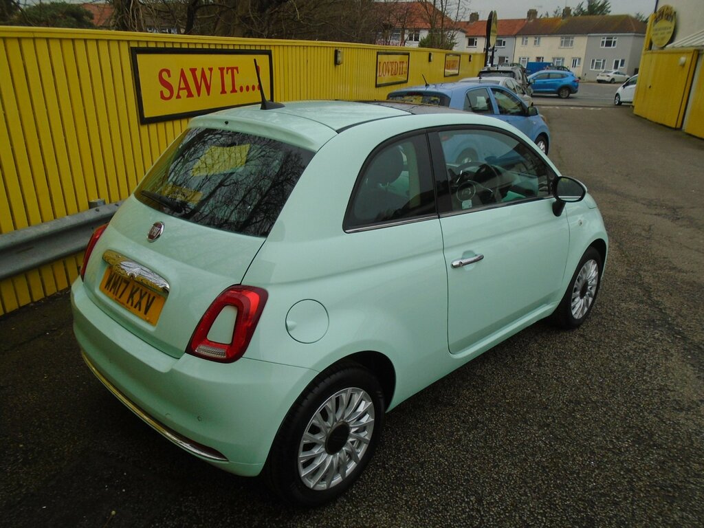 Fiat 500 1.2 Lounge Hatchback Euro 6 Ss WM17KXV Green #3