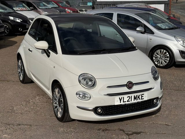 Fiat 500 Hatchback YL21MKE White #2