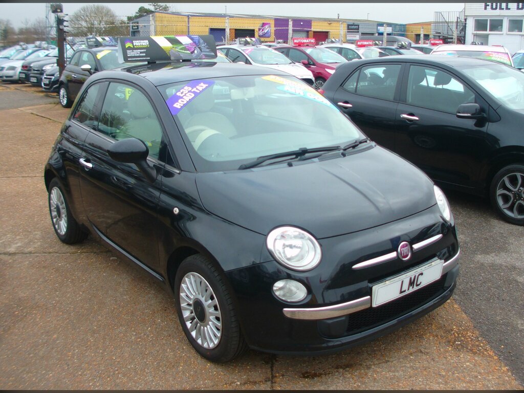 Fiat 500 1.2 Lounge Hatchback Euro 6 Ss Black