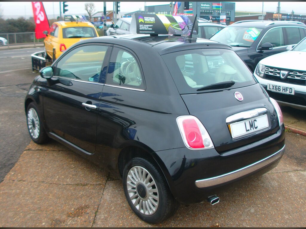 Fiat 500 1.2 Lounge Hatchback Euro 6 Ss SD14OVE Black #4