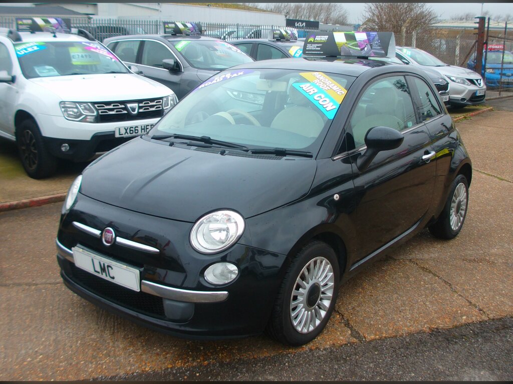 Fiat 500 1.2 Lounge Hatchback Euro 6 Ss SD14OVE Black #3