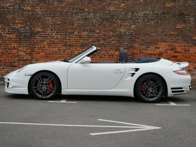 Porsche 911 3.8 997 Turbo Cabriolet Pdk Awd 268 G White #2