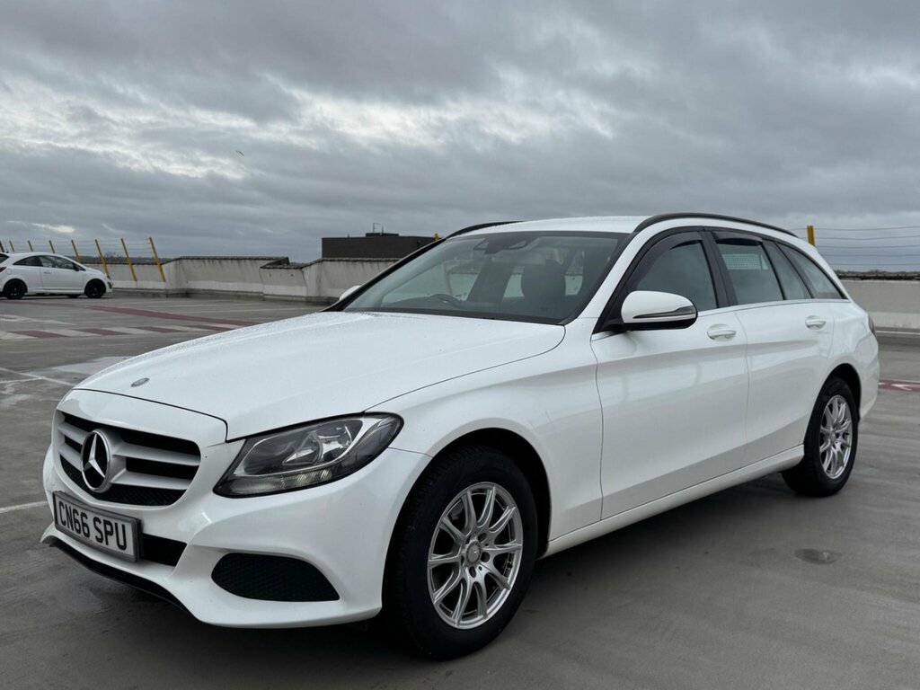 Mercedes-Benz C Class 1.6 C200d Se Euro 6 Ss CN66SPU White #3
