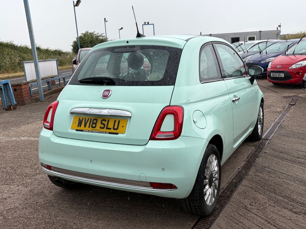 Fiat 500 1.2 Lounge Full Clear Mot, Pan Roof, Parking S Green #5