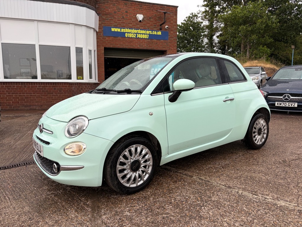 Fiat 500 1.2 Lounge Full Clear Mot, Pan Roof, Parking S Green