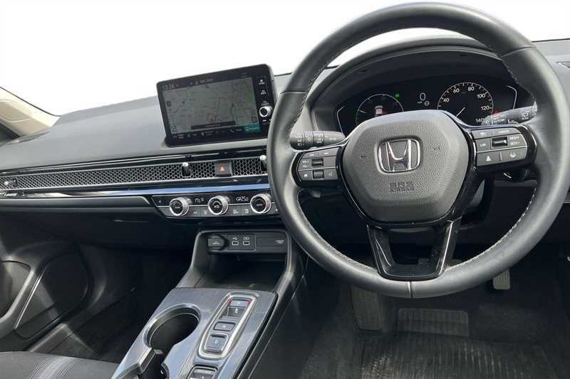 Honda Civic 2.0 Ehev Elegance Cvt Black #4
