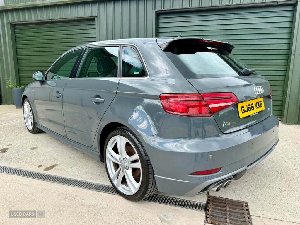 Audi A3 2.0 Tdi Quattro S Line GJ66KKE Grey #4