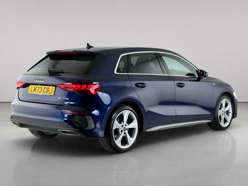 Audi A3 1.0 Tfsi 30 S Line Sportback S Tronic Euro 6 Ss LM73CRJ Blue #4