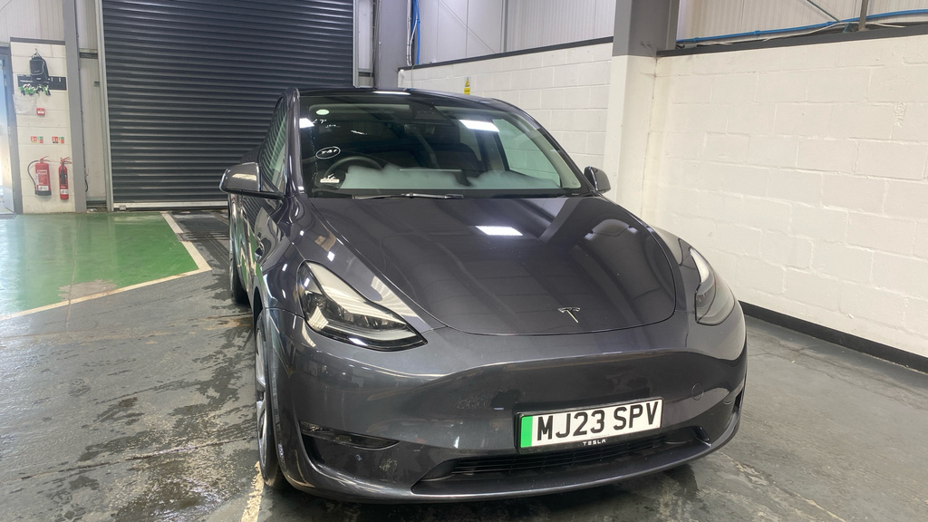Tesla Model Y Suv Rwd Pan Roof Unique - Black Blue #3