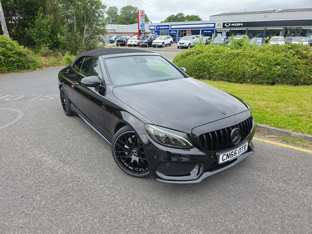 Mercedes-Benz C Class 2.1 C220d Amg Line Cabriolet G-tronic Euro 6 Ss CN66OTR Black