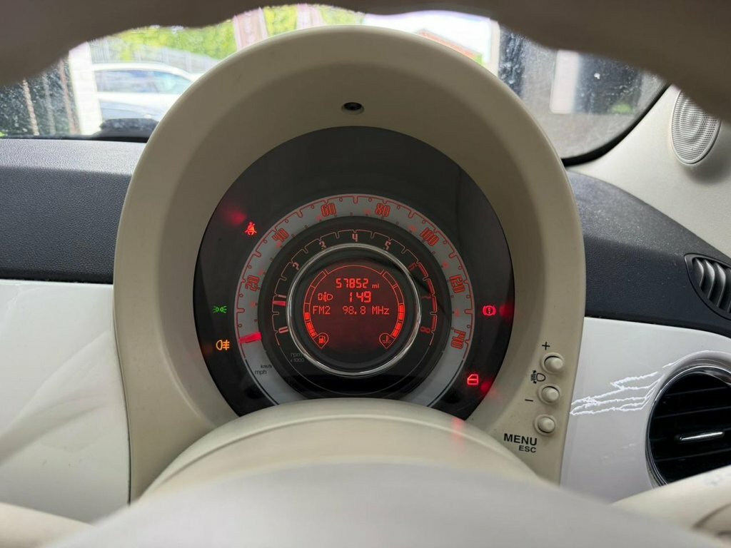 Fiat 500 1.2 Lounge Hatchback 69 Bhp White #21
