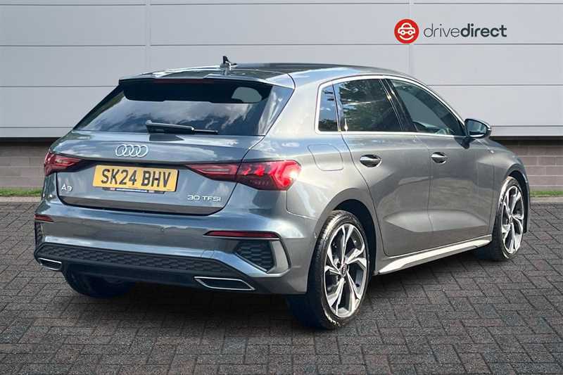Audi A3 1.0 Tfsi 30 S Line Sportback S Tronic E SK24BHV Grey #3