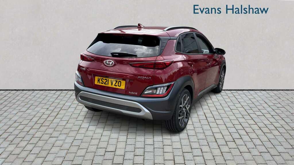 Hyundai Kona 1.6 Gdi Hybrid Ultimate Dct 2021 KS21VZO Red #4