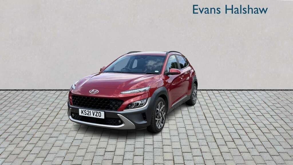 Hyundai Kona 1.6 Gdi Hybrid Ultimate Dct 2021 KS21VZO Red #2