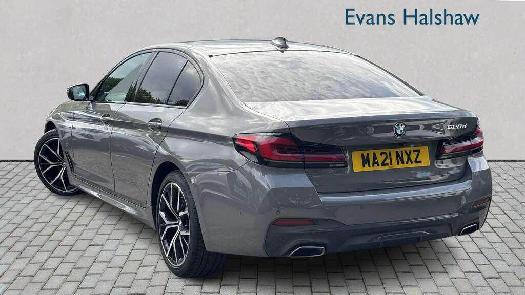 BMW 5 Series 530E M Sport Saloon Black #2