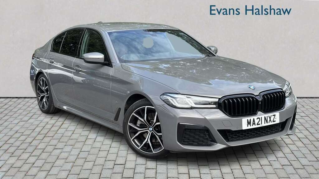 BMW 5 Series 530E M Sport Saloon Black #1