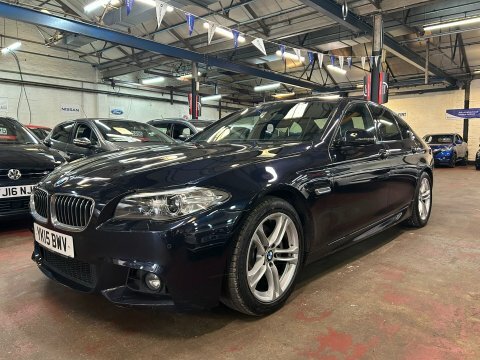 BMW 5 Series 520D M Sport YK15BWV Black #2