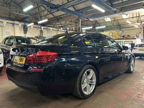 BMW 5 Series 520D M Sport YK15BWV Black #5