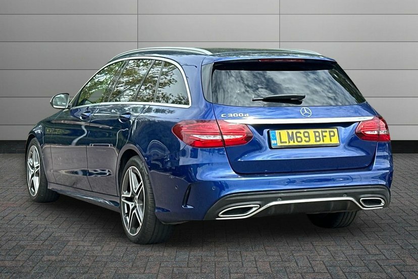 Mercedes-Benz C Class C300d Amg Line Premium Estate LM69BFP Blue #2