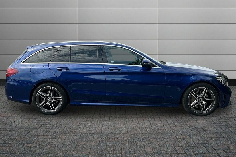 Mercedes-Benz C Class C300d Amg Line Premium Estate LM69BFP Blue #3