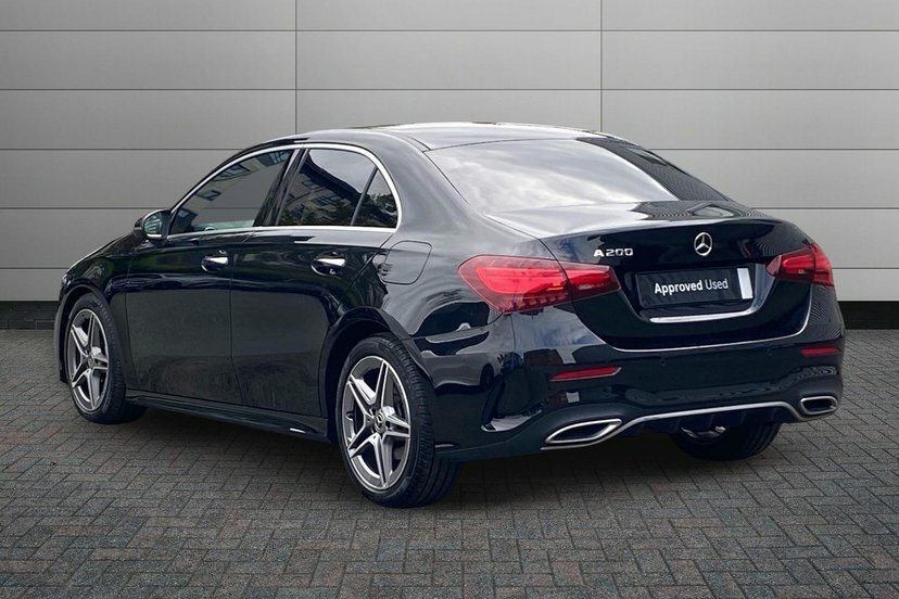 Mercedes-Benz A Class 1.3 A200h Mhev Amg Line Executive Saloon Pet Black #2