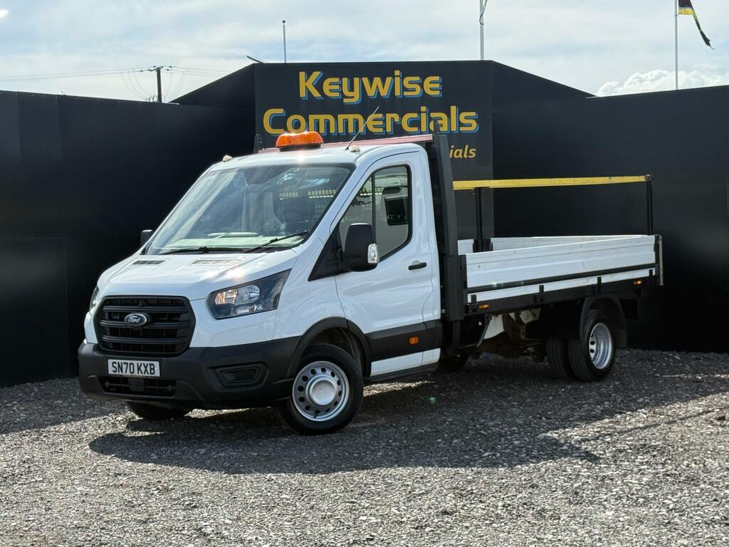 Ford Transit Custom 2.0 350 Ecoblue Leader Dropside White