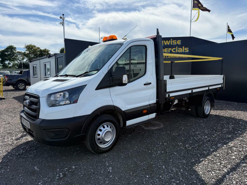 Ford Transit Custom 2.0 350 Ecoblue Leader Dropside White #3