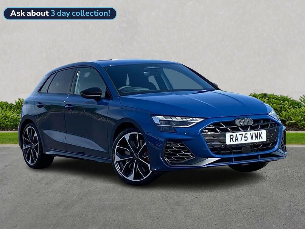 Audi A3 2.0 Tfsi Black Edition Sportback S Tron Blue