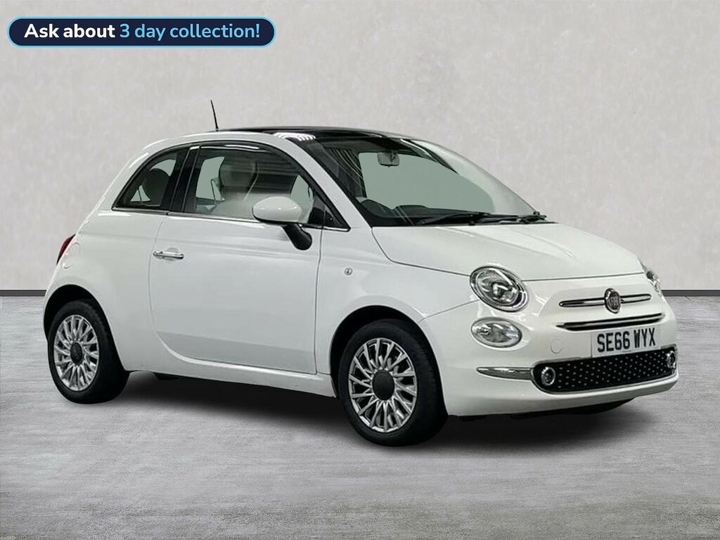 Fiat 500 1.2 Lounge Hatchback Euro 6 Ss White