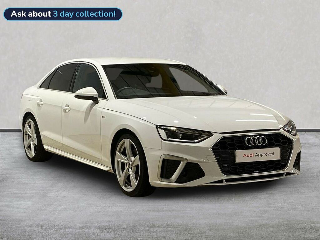 Audi A4 2.0 Tfsi 35 S Line Saloon S Tronic Euro SC73BWJ White