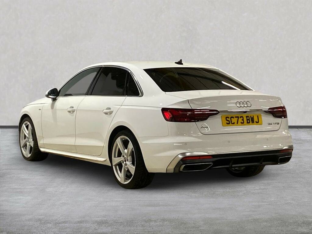 Audi A4 2.0 Tfsi 35 S Line Saloon S Tronic Euro SC73BWJ White #2