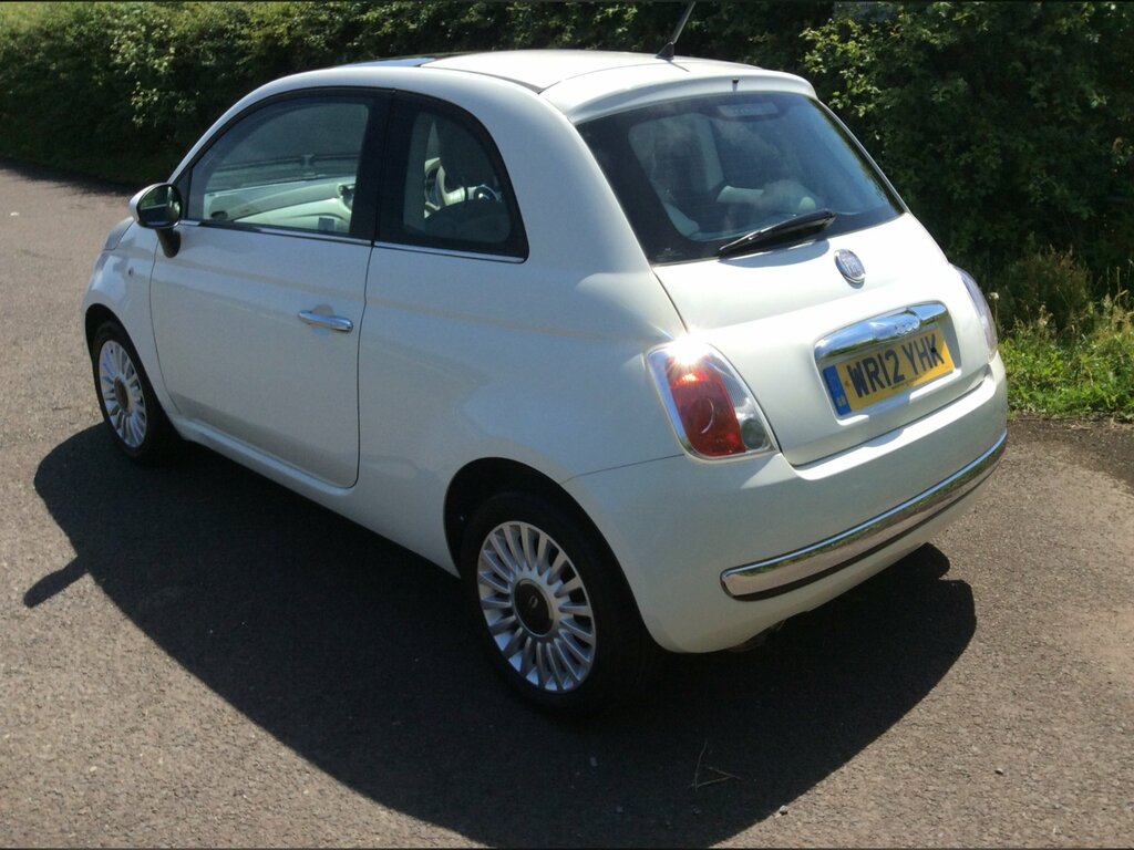 Fiat 500 1.2 Lounge Hatchback Euro 5 Ss White #2