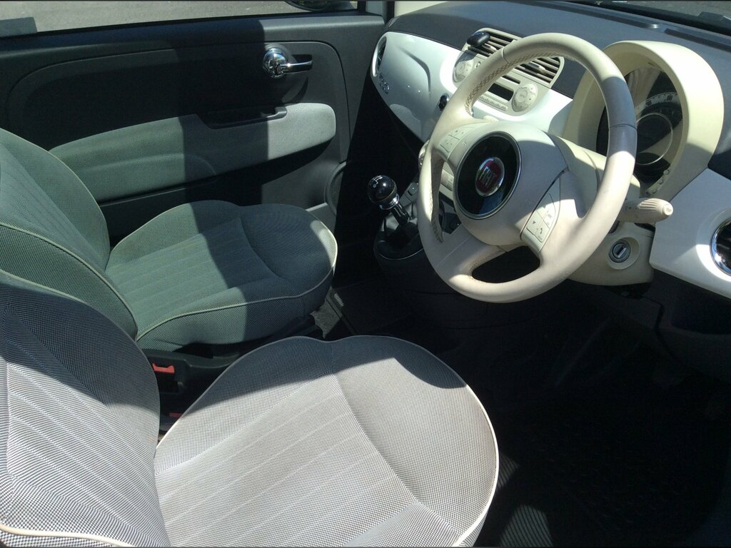 Fiat 500 1.2 Lounge Hatchback Euro 5 Ss White #5