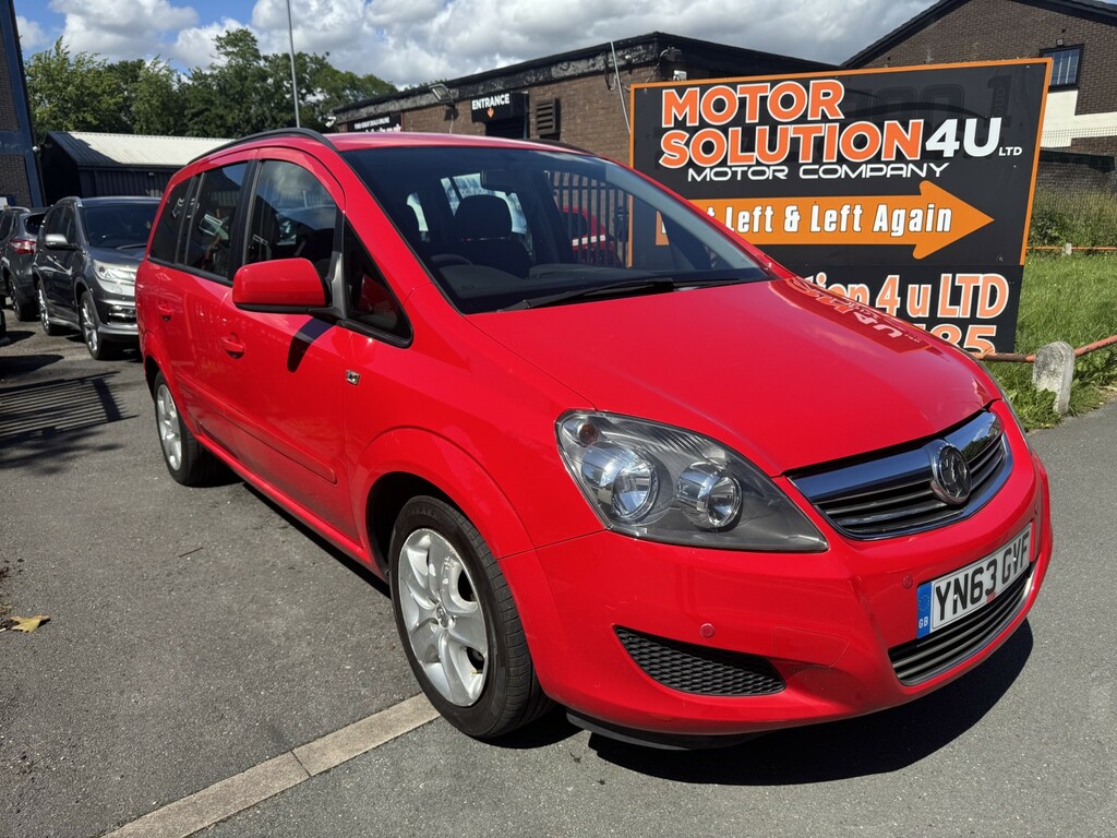 Vauxhall Zafira Mpv 1.6 16V Exclusiv 201363 YN63GVF Red