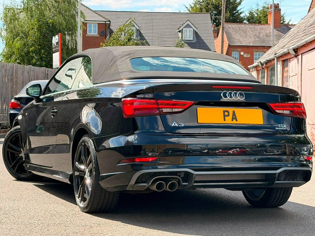 Audi A3 Cabriolet 2.0 Tdi S Line S Tronic 6Spd Quattro Euro 6 Black #3