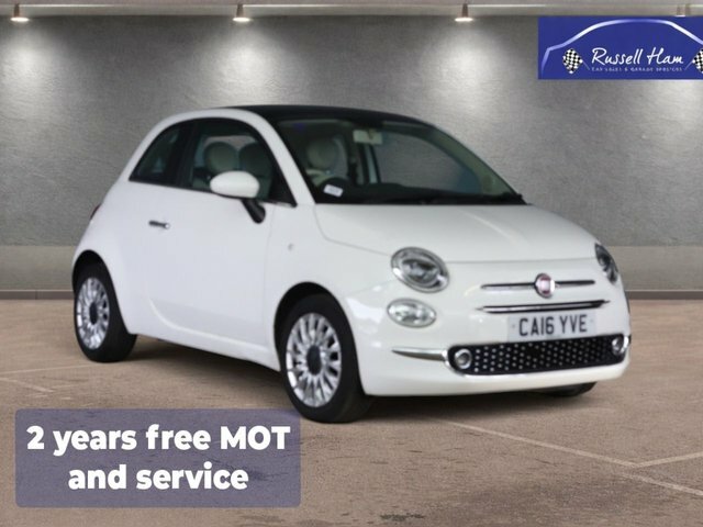 Fiat 500 1.2 Lounge Hatchback Euro 6 Ss CA16YVE White