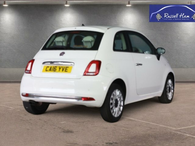 Fiat 500 1.2 Lounge Hatchback Euro 6 Ss CA16YVE White #6