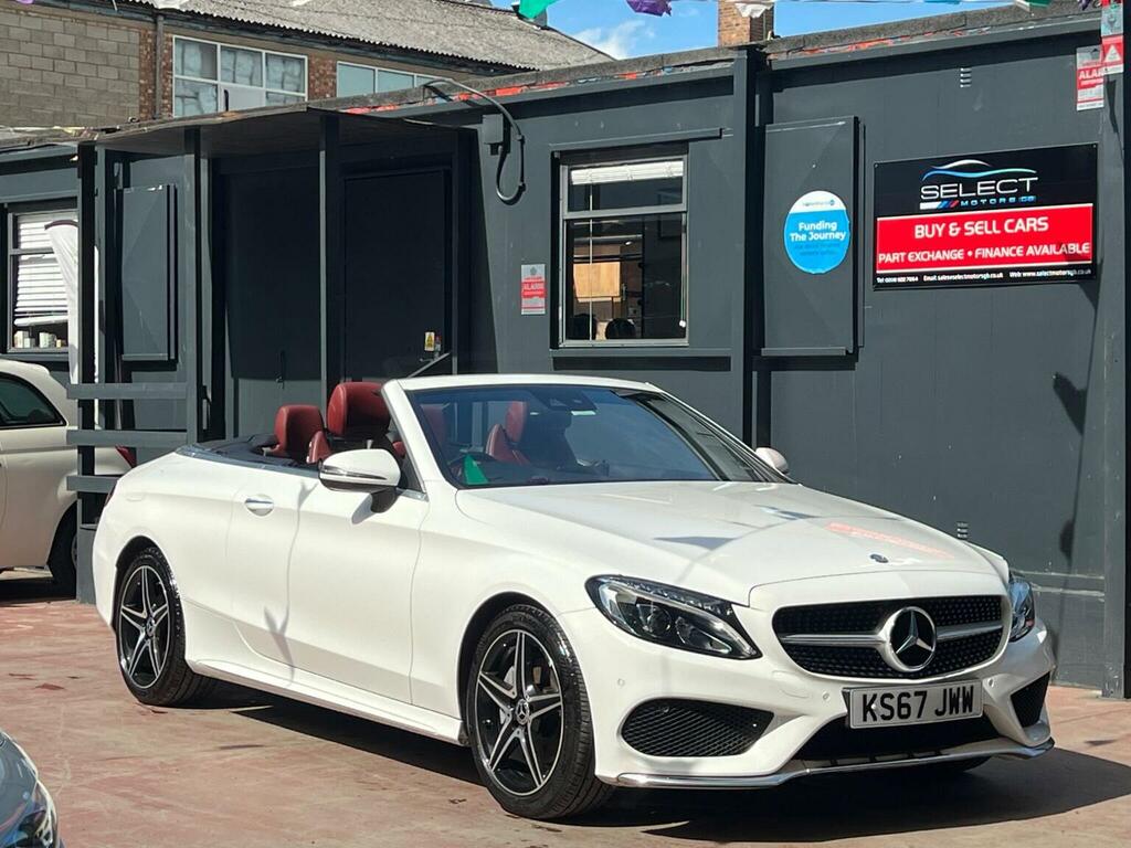 Mercedes-Benz C Class 2.0 C200 Amg Line Cabriolet G-tronic Euro 6 Ss KS67JWW White