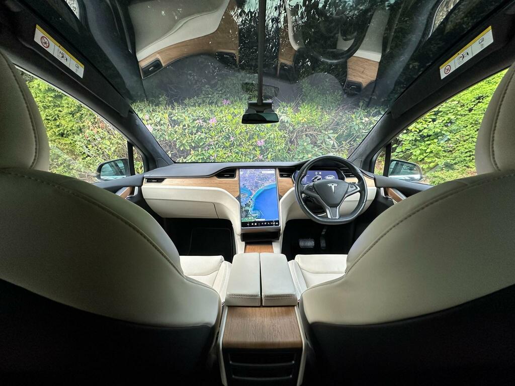 Tesla Model X Long Range Plus Premium Cream Interior 7 Black #6