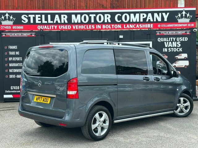 Mercedes-Benz Vito 2017 2.1 116 Cdi Bluetec Sport Crew Van G-tronic Grey #3