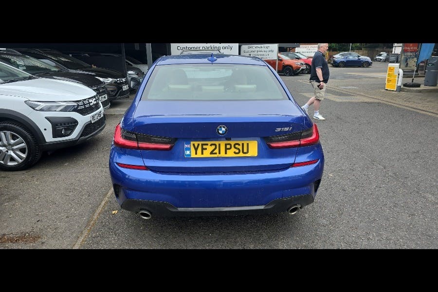 BMW 3 Series 2.0 318I M Sport Saloon YF21PSU Blue #4