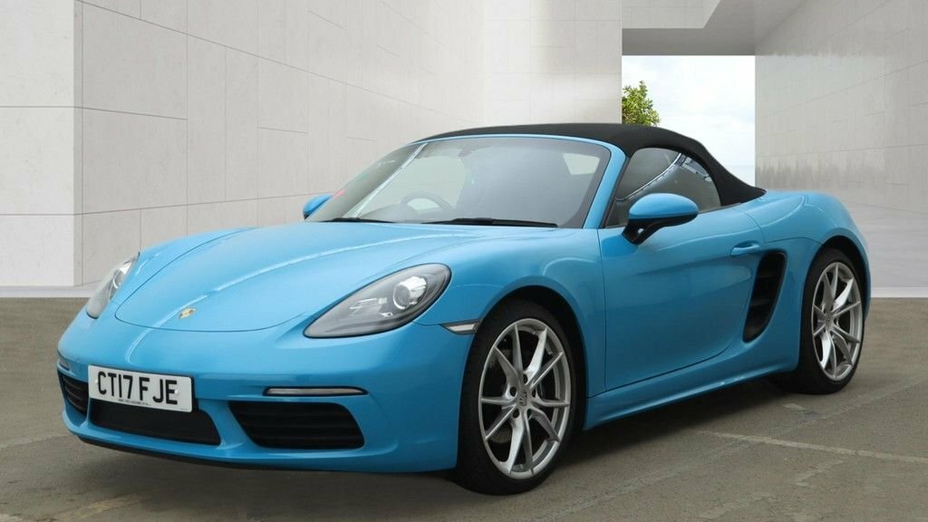 Porsche 718 Boxster Convertible Blue #2