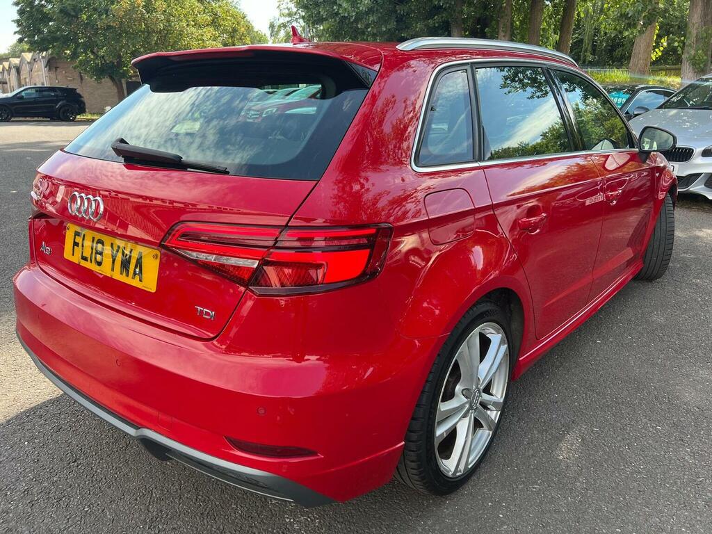 Audi A3 2.0 Tdi S Line Sportback Euro 6 Ss Red #5
