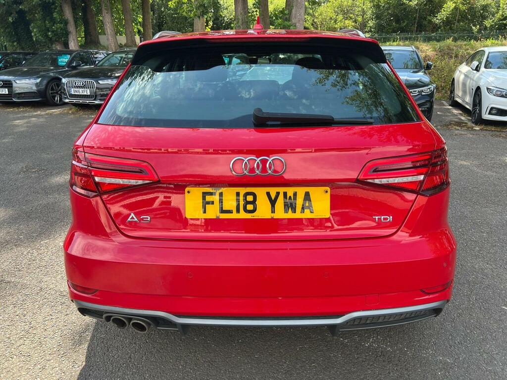Audi A3 2.0 Tdi S Line Sportback Euro 6 Ss Red #6