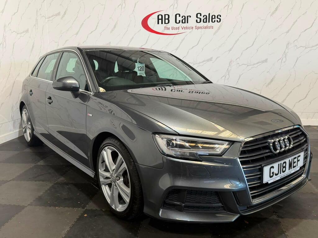 Audi A3 2.0 Tfsi S Line Sportback Euro 6 Ss GJ18WEF Grey #5