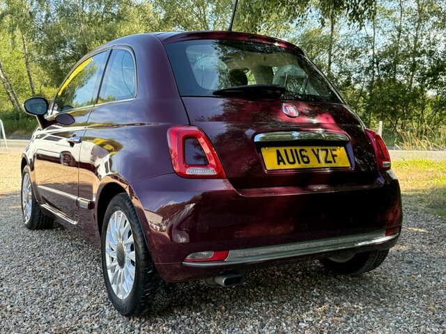 Fiat 500 Lounge Hatchback Red #3