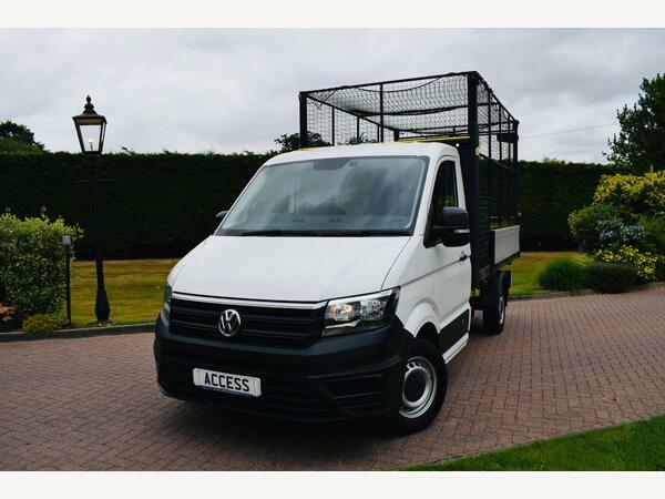 Volkswagen Crafter Tipper Cr35 Caged Tipper With A C And Toolpod White