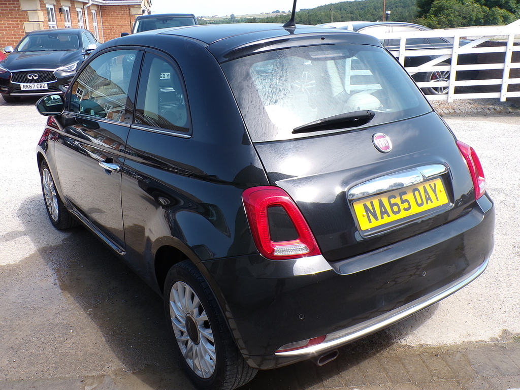 Fiat 500 Lounge Black #6