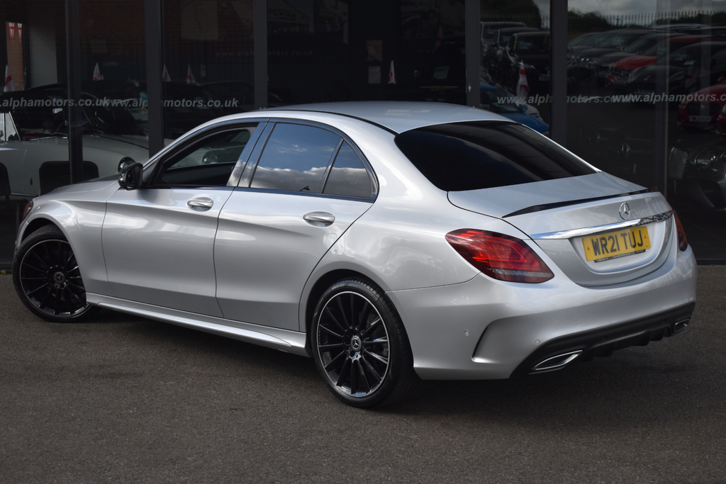Mercedes-Benz C Class 2.0 C220d Amg Line Night Edition Premium Saloon Silver #2
