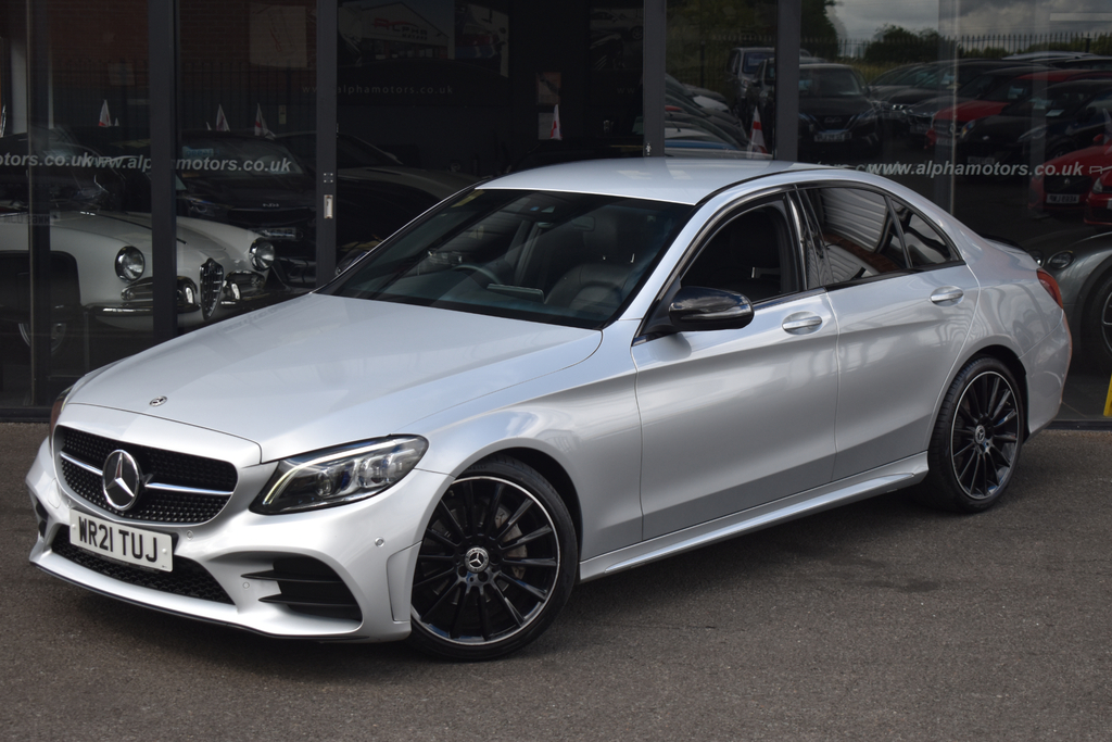 Mercedes-Benz C Class 2.0 C220d Amg Line Night Edition Premium Saloon Silver #4
